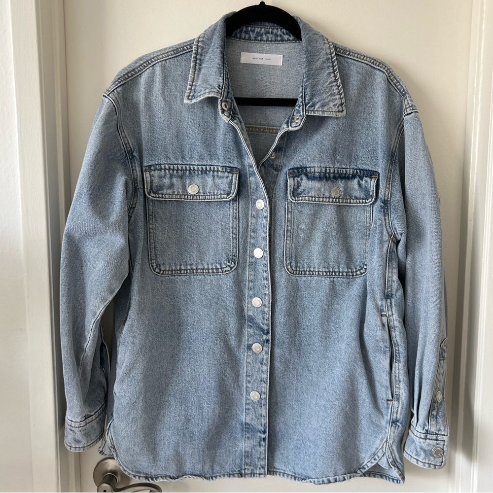 Oversized denim shirt/shacket  100% cotton